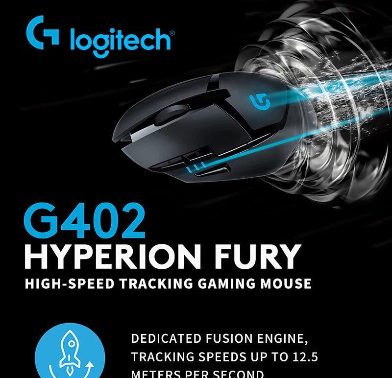 Logitech G402 Wired Mechanical Programmable Gaming Mouse for PC and Laptop Players (especially those playing PUBG)