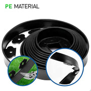 10M Landscape Edging Kit Fixed Garden Barrier Lawn Grass Plastic Edging Border Edging Garden Edging Coil for Lawn Yard Pathway