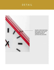 Living Room Minimalism Clocks Two-sided Wall Clocks Triangle Modern Clock Mechanism Silent Design Clock Watch for Decoration