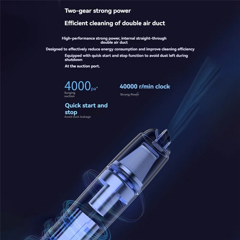 SOFT-Smart Home Car Cleaning Machine USB Rechargeable For Car Home Pet Handheld Vacuum Cordless