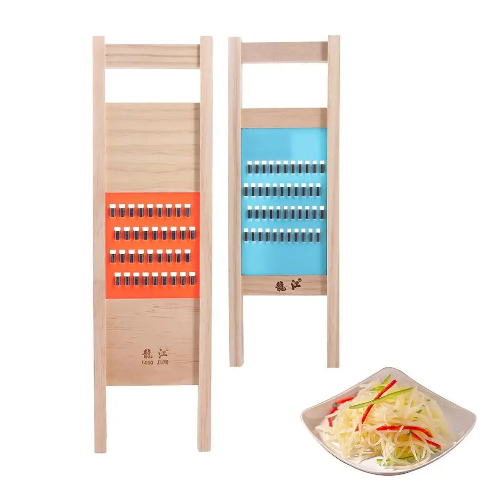 Wooden Hand-held Kitchen Tools Cucumber Gadgets Potato Vegetable Cutter Cheese Slicer Food Grater Peeler