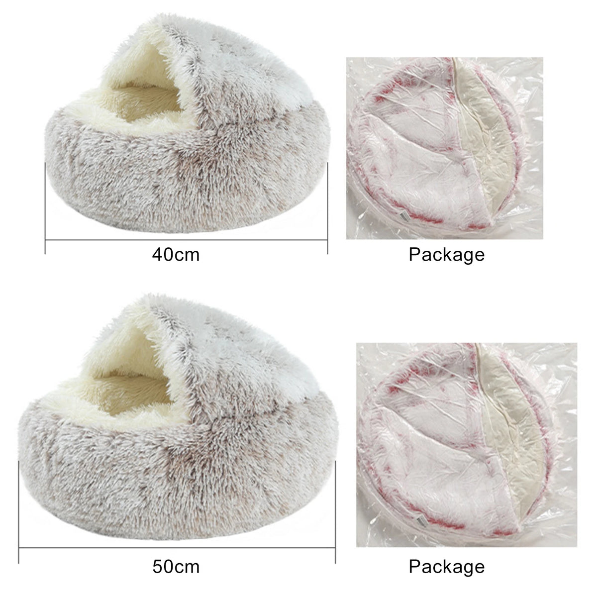Cat Bed for Deep Sleep  Plush and Warm  Cat Cave Comfortable and Supportive  Easy to Clean  Non-slip Bottom  Suitable for Small