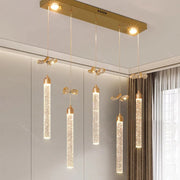 Modern home decoration salon lamps for living room smart crystal Pendant lights dining room indoor lighting