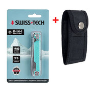 SWISS TECH 11 in 1 Mini Multitool Multi-function Tools with Scissors Screwdriver EDC Outdoor Survival Hand Tool