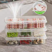 ♥Stackable Food Storage Boxes, Airtight Vegetable/Fruit Keepers for Kitchen Prep & Refrigerator Organization