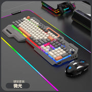 Gaming Keyboard Spanish Russian Arabic Keyboard 100% Layout RGB Backlight Gamer Keyboard Volume Knob Wired K90 104 Keys Hand Sup