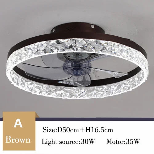 Modern New Smart LED Ceiling Fan Lights Remote Control Dimmable Bedroom Decor Ventilador Lamp Living Dining Room Indoor Lighting
