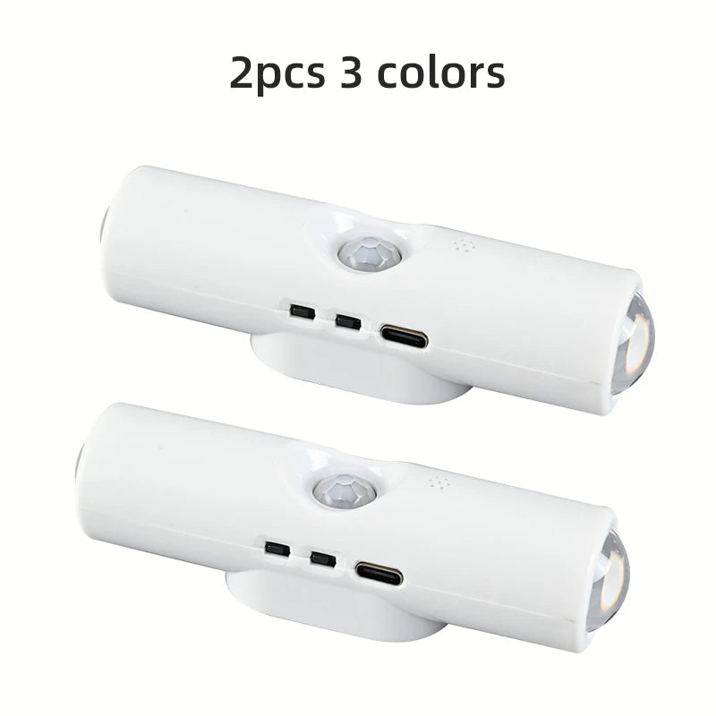 Smart Sensor Night Light Charging Wall Light Dimming AAtmosphere Light Suitable for Corridor Stairs Wardrobe Bedroom Bedside