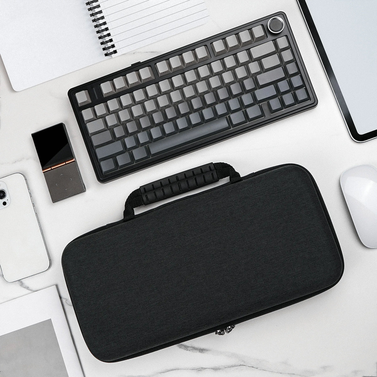 Geekria 75% 84-Key Gaming Keyboard Case, Compatible with Keychron K2 / K2 HE, Logitech POP Keys / MX Mechanical Mini