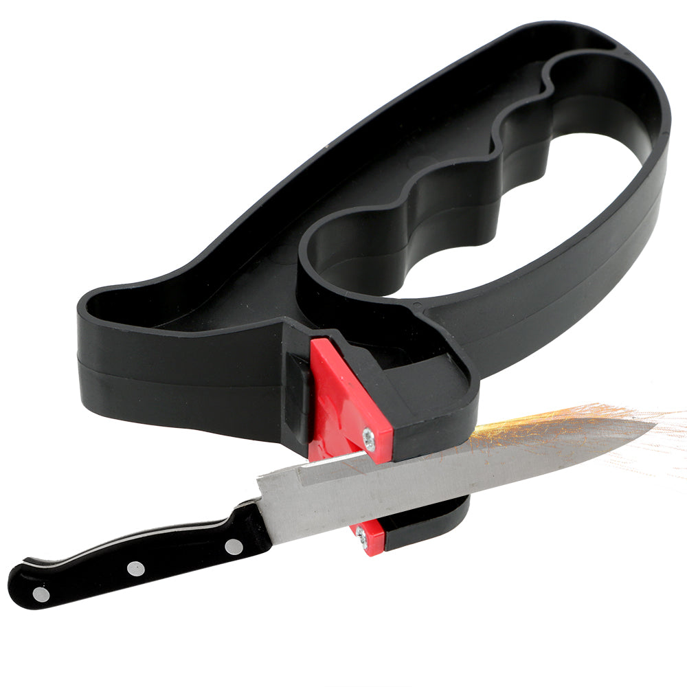 Knife Sharpener Gadgets Convenient Grindstone Handheld Scissor Blade Sharpening Kitchen Tools 2 In 1