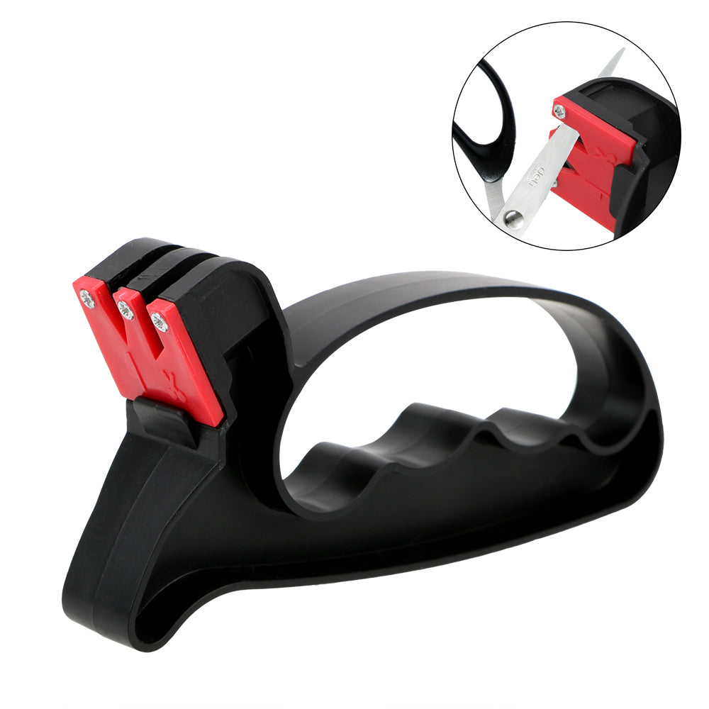 Knife Sharpener Gadgets Convenient Grindstone Handheld Scissor Blade Sharpening Kitchen Tools 2 In 1